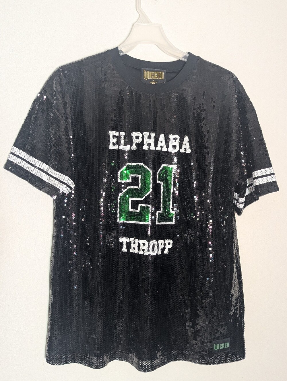 Wicked Forever 21 Womens Mini Dress Jersey Sequin Elphaba Wicked Green Witch 0X